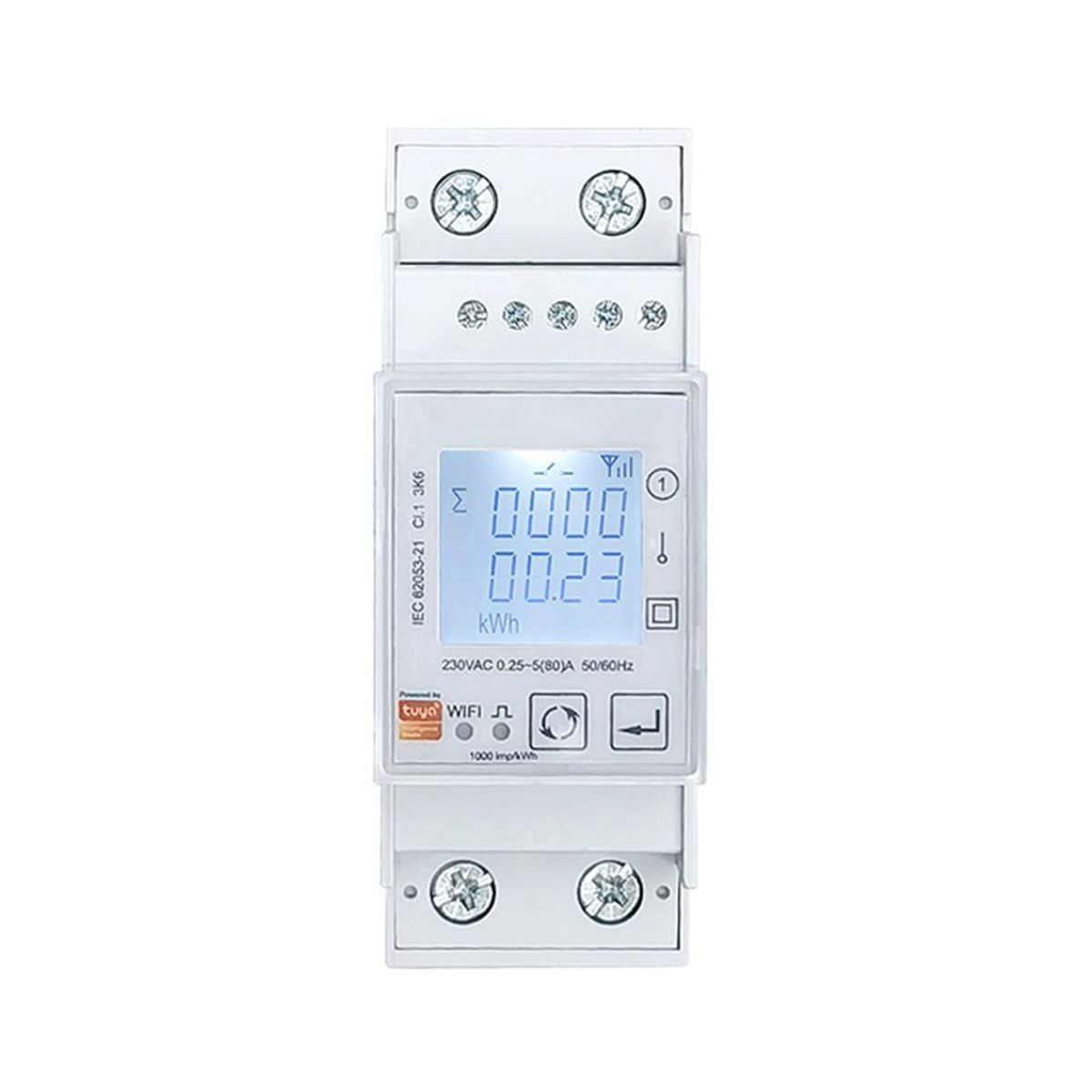 Tuya WiFi Bidirectional Energy Meter Single Phase 80A KWh Power Monitor Wattmeter Voltmeter Ampermeter 110 240VAC