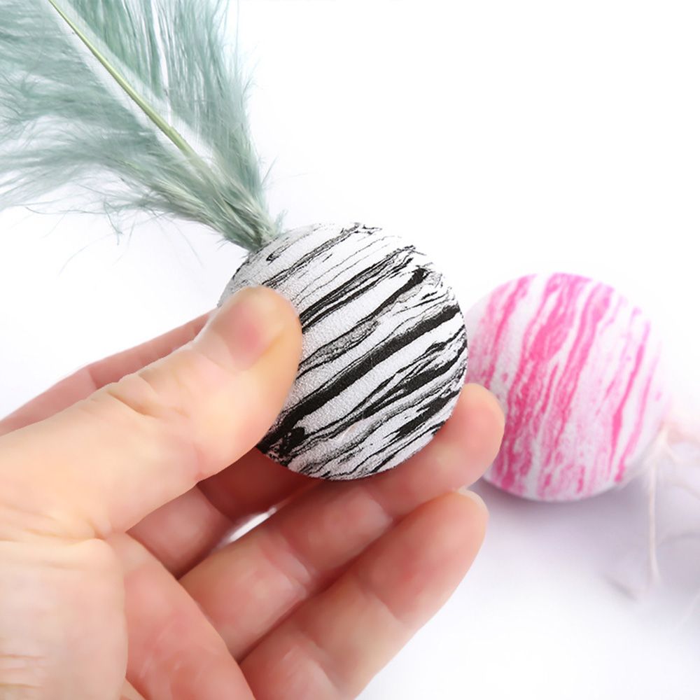 Cat Ball Toy With Feather Interactive Cat Toys Throwing
