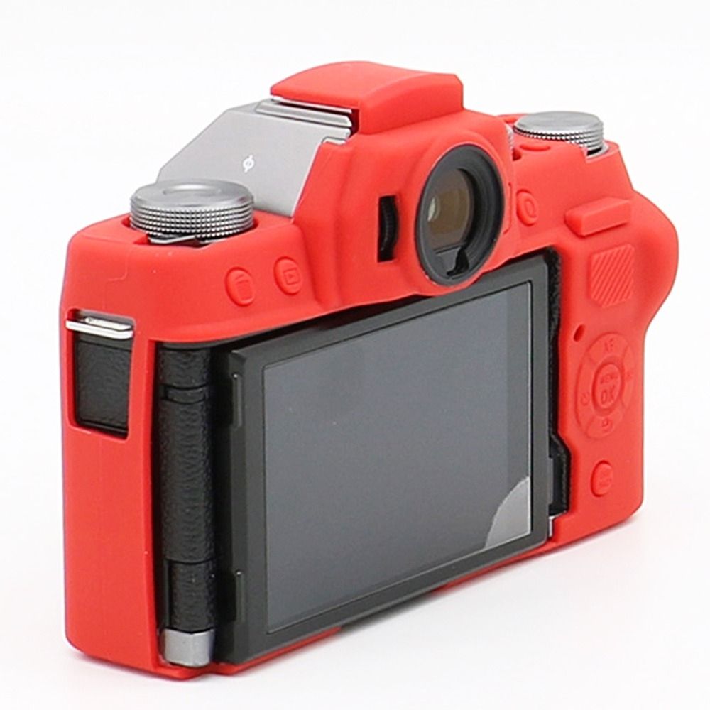 Richwell Soft Silicone TPU Skin Body Rubber Camera Case Bag Full Cover For Fujifilm Fuji X-T100 Digital Camera(Red)