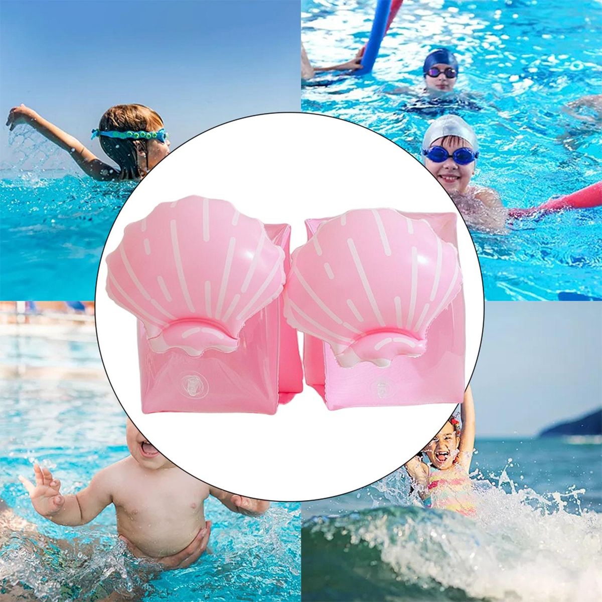 Arm Float Rings Inflatable Swim Arm Bands Rings Pool