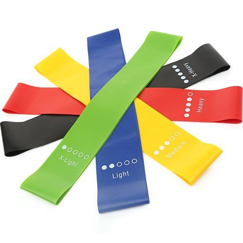 5pcs TPE Resistance Loop Exercise Bands With Carry Bag