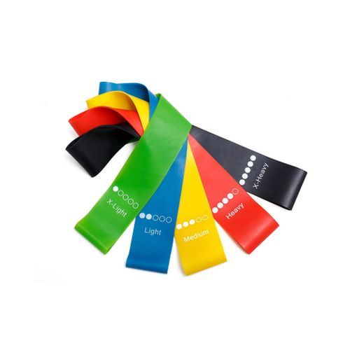 5pcs TPE Resistance Loop Exercise Bands With Carry Bag