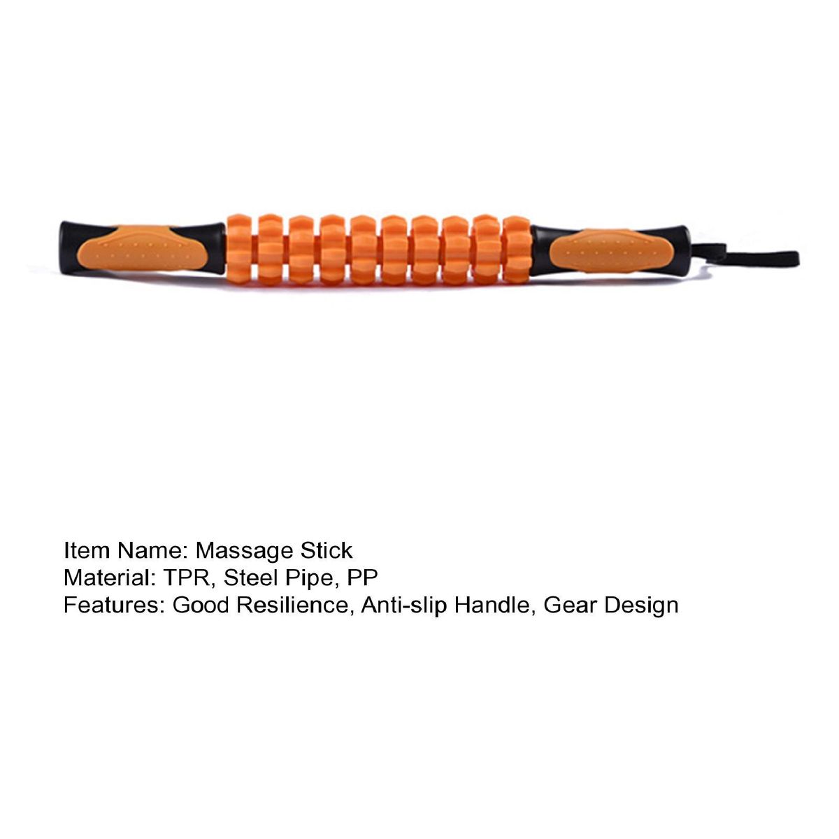 Gear Massager Yoga Abdominal Massage Stick Orange