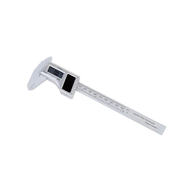 LCD Solar Digital Caliper Carbon Fiber Composite Measuring Tool 150mm