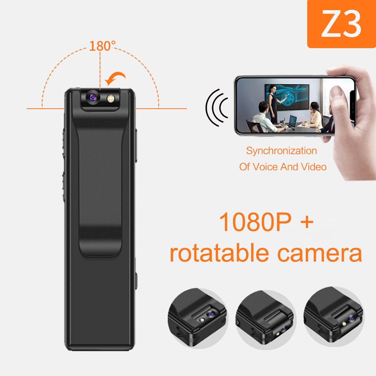 Mini Magnetic Camera HD 1920*1080 Portable LED Indicator Video Camera Wireless USB Security Camera for Indoor Outdoor Home Office