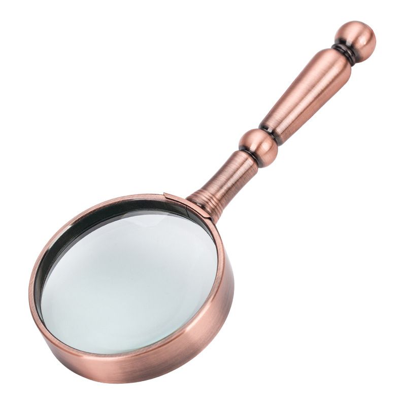 Full Metal Gold Plated HD Magnifying Glass 75mm