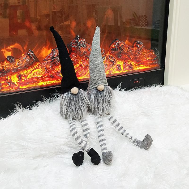 Cute Christmas Decoration Sitting Long Leg No Face Elf Doll