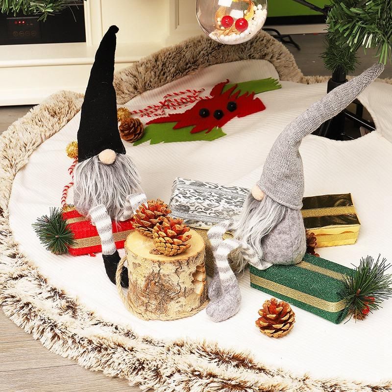 Cute Christmas Decoration Sitting Long Leg No Face Elf Doll