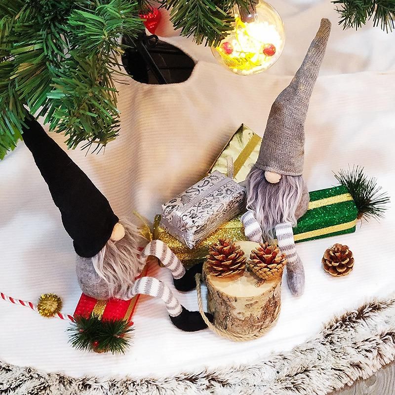 Cute Christmas Decoration Sitting Long Leg No Face Elf Doll