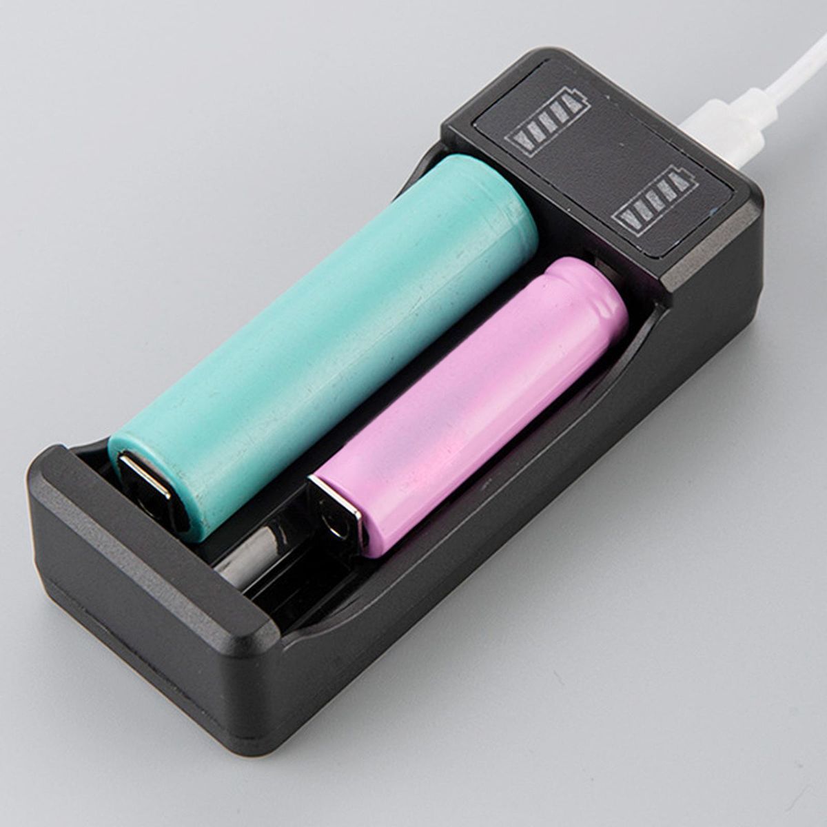 USB Battery Charger With LED Indicator For 3.7V/4.2V Lithium 2 Slot