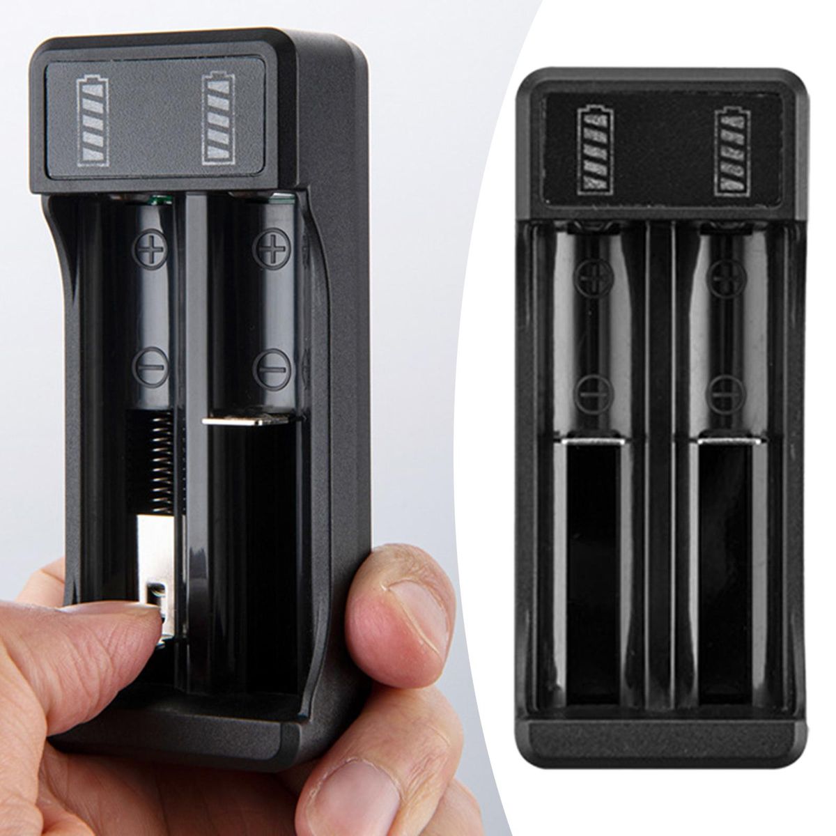 USB Battery Charger With LED Indicator For 3.7V/4.2V Lithium 2 Slot