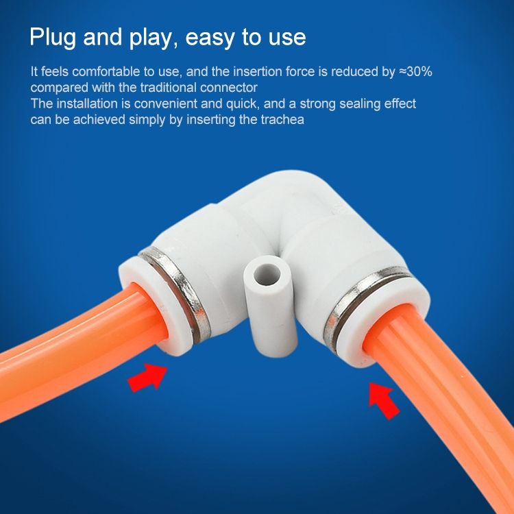 PV-4 10pcs PV Elbow Pneumatic Connector