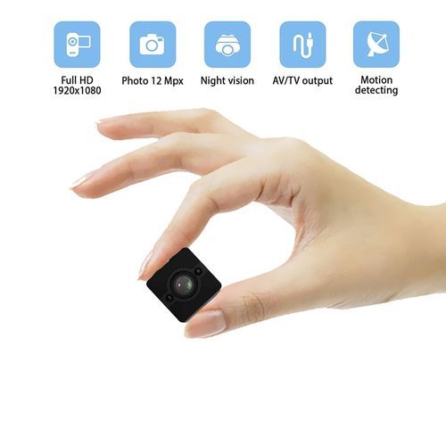 HD 1080P Mini Camera Covert Body Cam With Night Vision Motion Detection  Small Security Waterproof Camera Support Hidden TF Card(32G Card Without Cam)