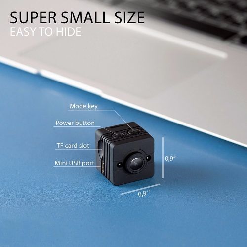 HD 1080P Mini Camera Covert Body Cam With Night Vision Motion Detection  Small Security Waterproof Camera Support Hidden TF Card(32G Card Without Cam)