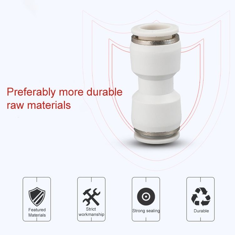 PG8-6 10pcs Reducing Straight Pneumatic Connector
