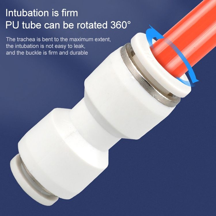 PG8-6 10pcs Reducing Straight Pneumatic Connector
