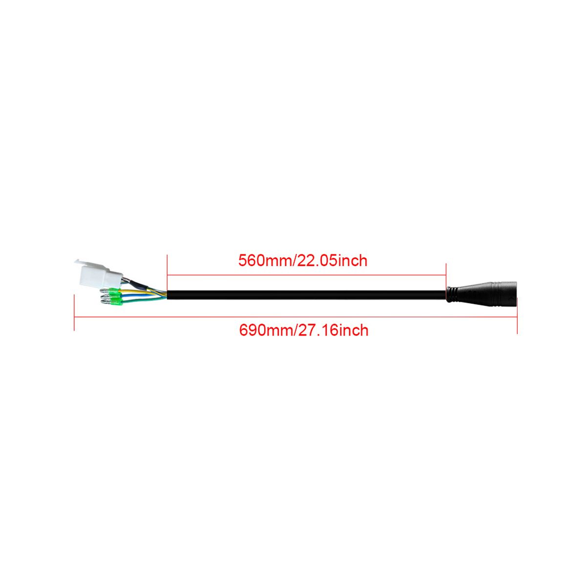 Waterproof EBike Motor Female Extension Cable 9Pin Extension Cable Electric Bike Conversion Cable