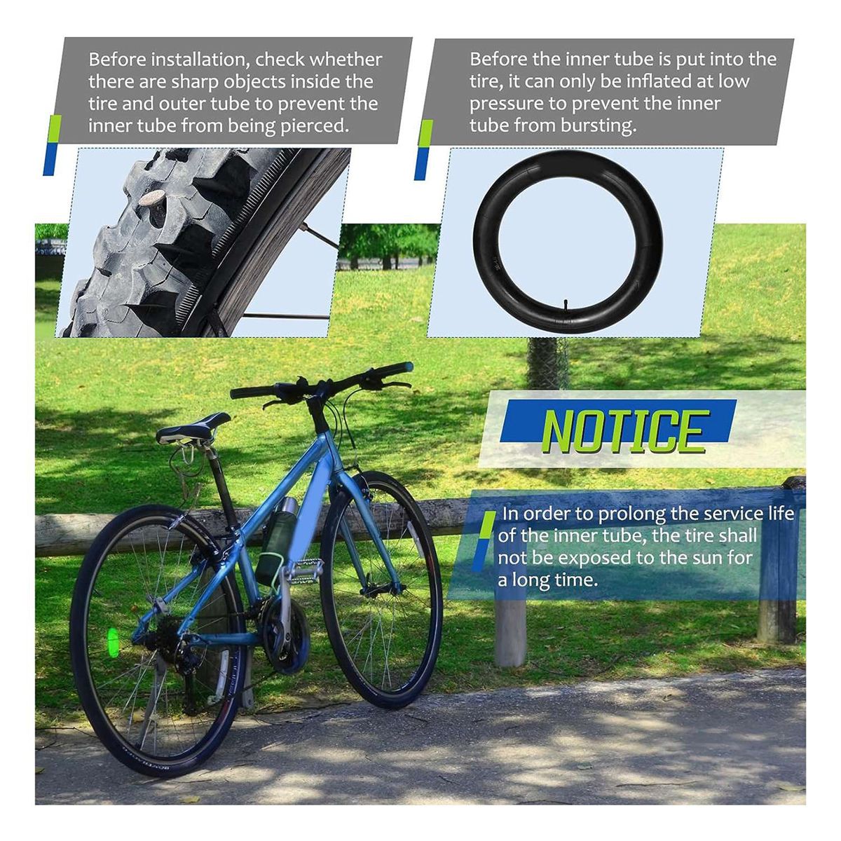 2 Pack 26X4.0 Fat Bike Tube with AV 32mm Valve, Bike Tubes