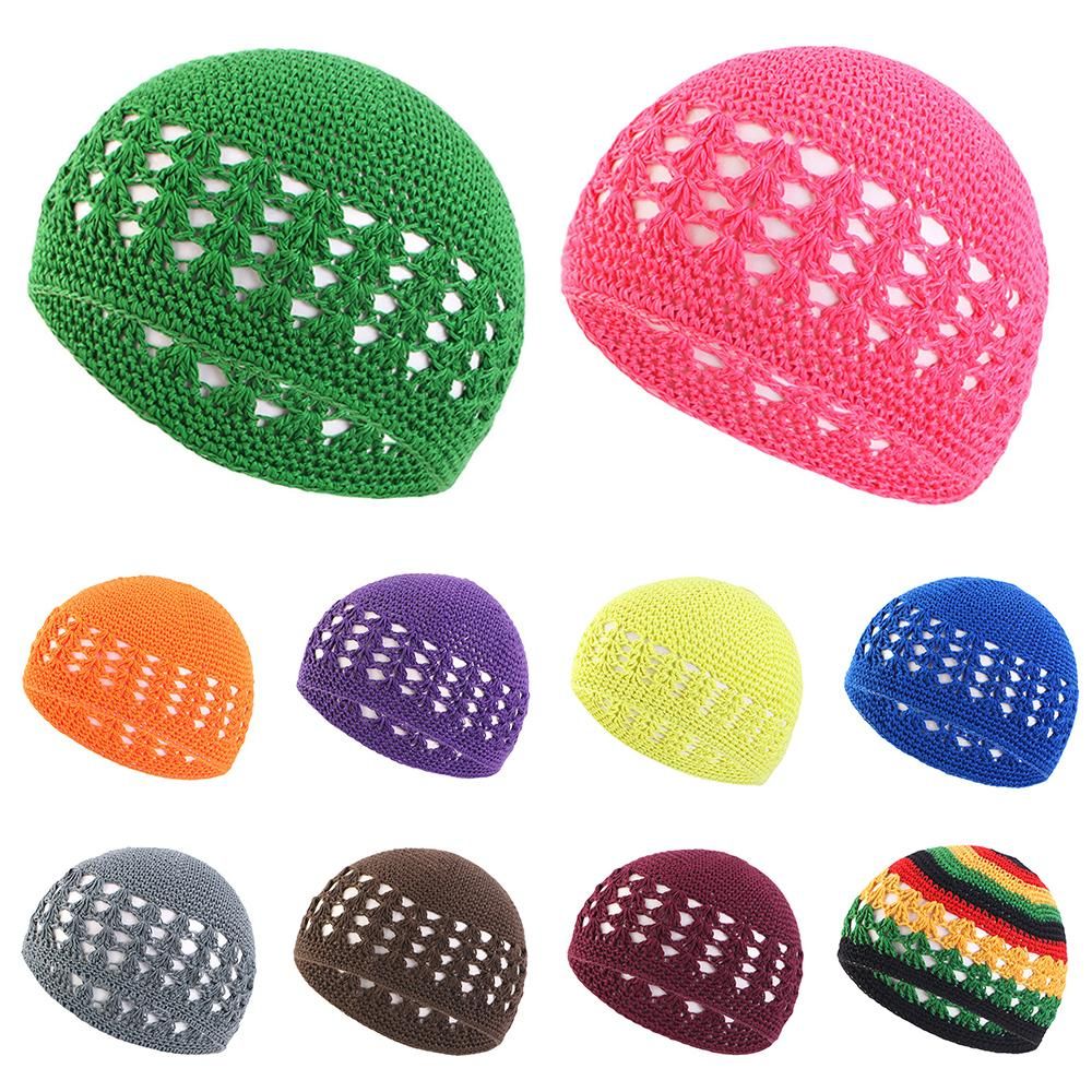 Knitted Muslim Men Clothing Prayer Hats Kippah Kufi Comfortable Chapeau Musulman Homme Ramadan Islamic Prayer Cap Beanie