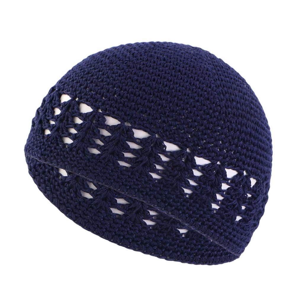 Knitted Muslim Men Clothing Prayer Hats Kippah Kufi Comfortable Chapeau Musulman Homme Ramadan Islamic Prayer Cap Beanie
