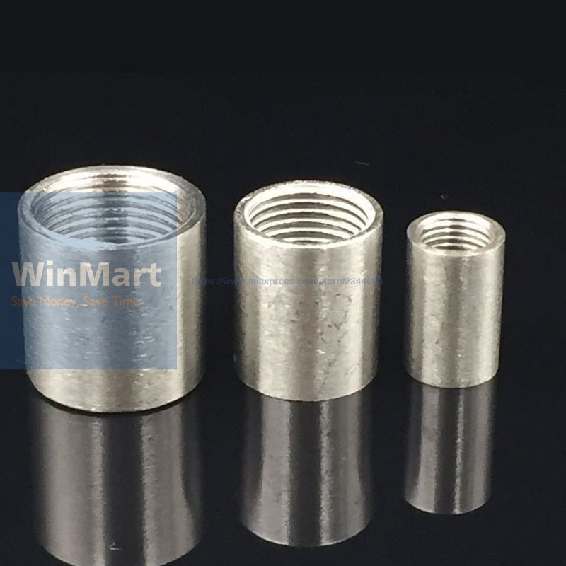1 Pc SS304 BSP 1/2" INCH DN15  Female Threaded Pipe Fitting Stainless Steel  Pipe Fitting Full Socket Round  Connector