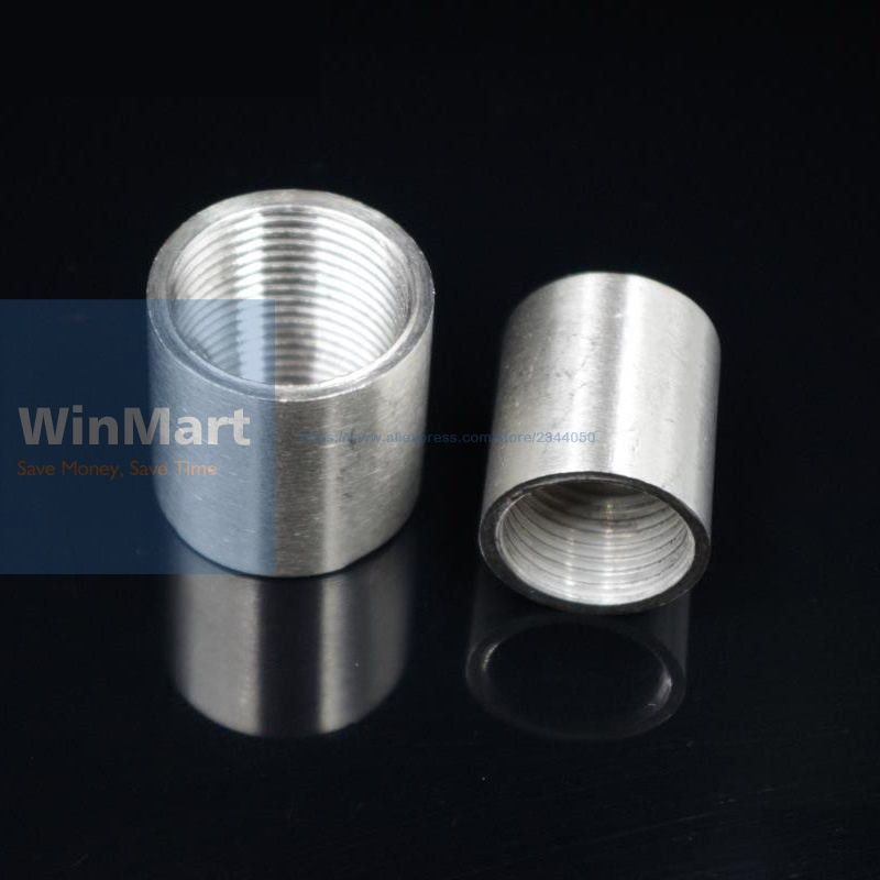 1 Pc SS304 BSP 1/2" INCH DN15  Female Threaded Pipe Fitting Stainless Steel  Pipe Fitting Full Socket Round  Connector