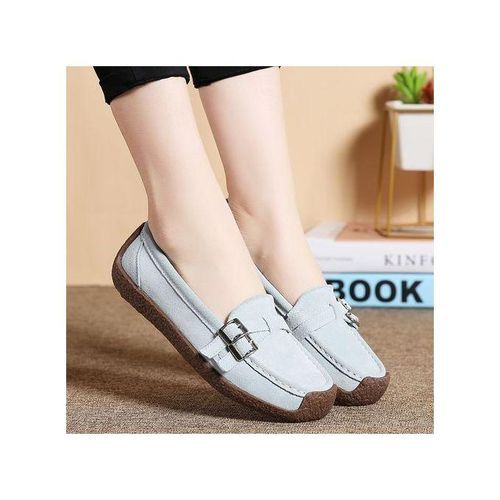 EUR Size 35-42 Fashion Ladies Shoes High Quality Falts Shoes Women Suede Leather Ballet Shoes Grey