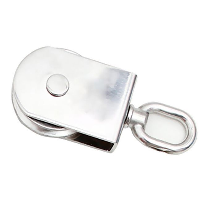 Stainless Steel Double Wheel Loading Swivel Lifting Rope Pulley Block