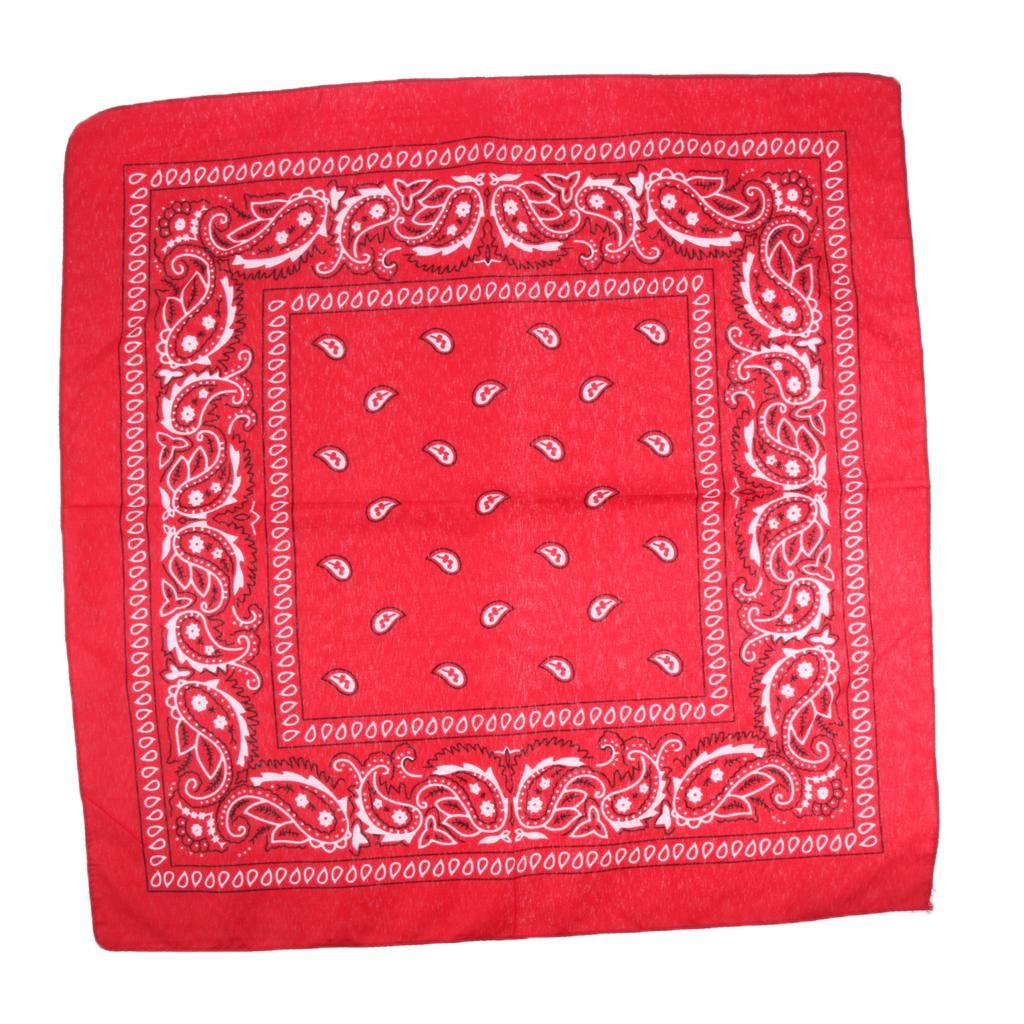 12 Pieces   Double Sided Paisley Print Bandana Scarf Head Multicolor