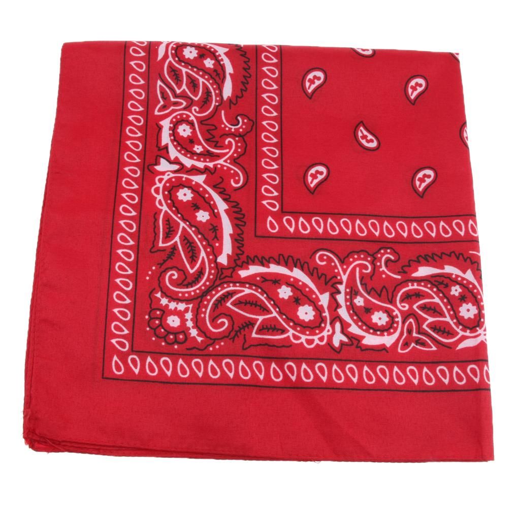 12 Pieces   Double Sided Paisley Print Bandana Scarf Head Multicolor