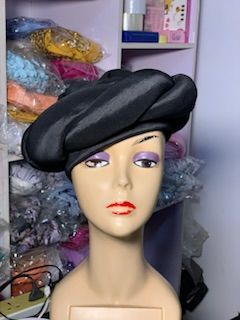 Zarah Twist Turban Cap Black