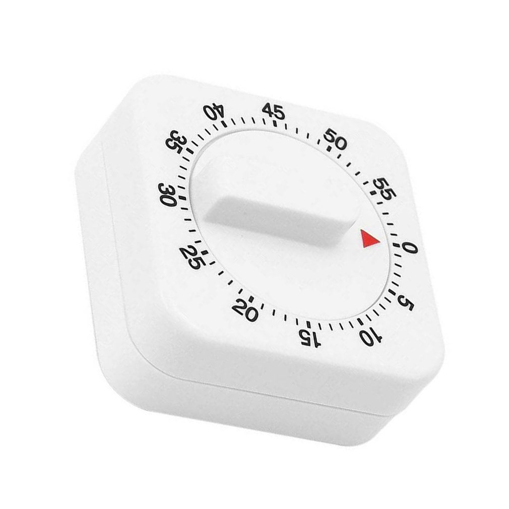 Mini Portable Kitchen Cooking  Countdown 60 Minutes Time Reminder-white