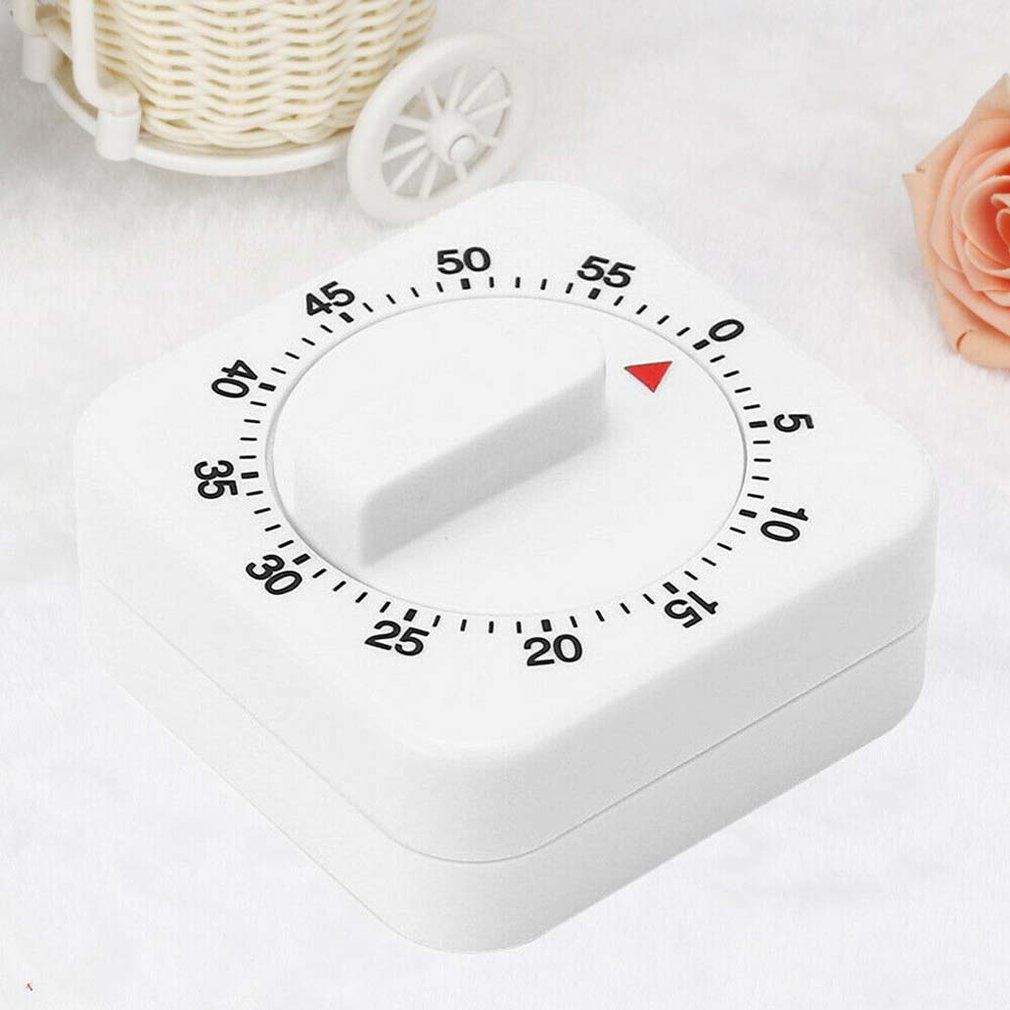 Mini Portable Kitchen Cooking  Countdown 60 Minutes Time Reminder-white