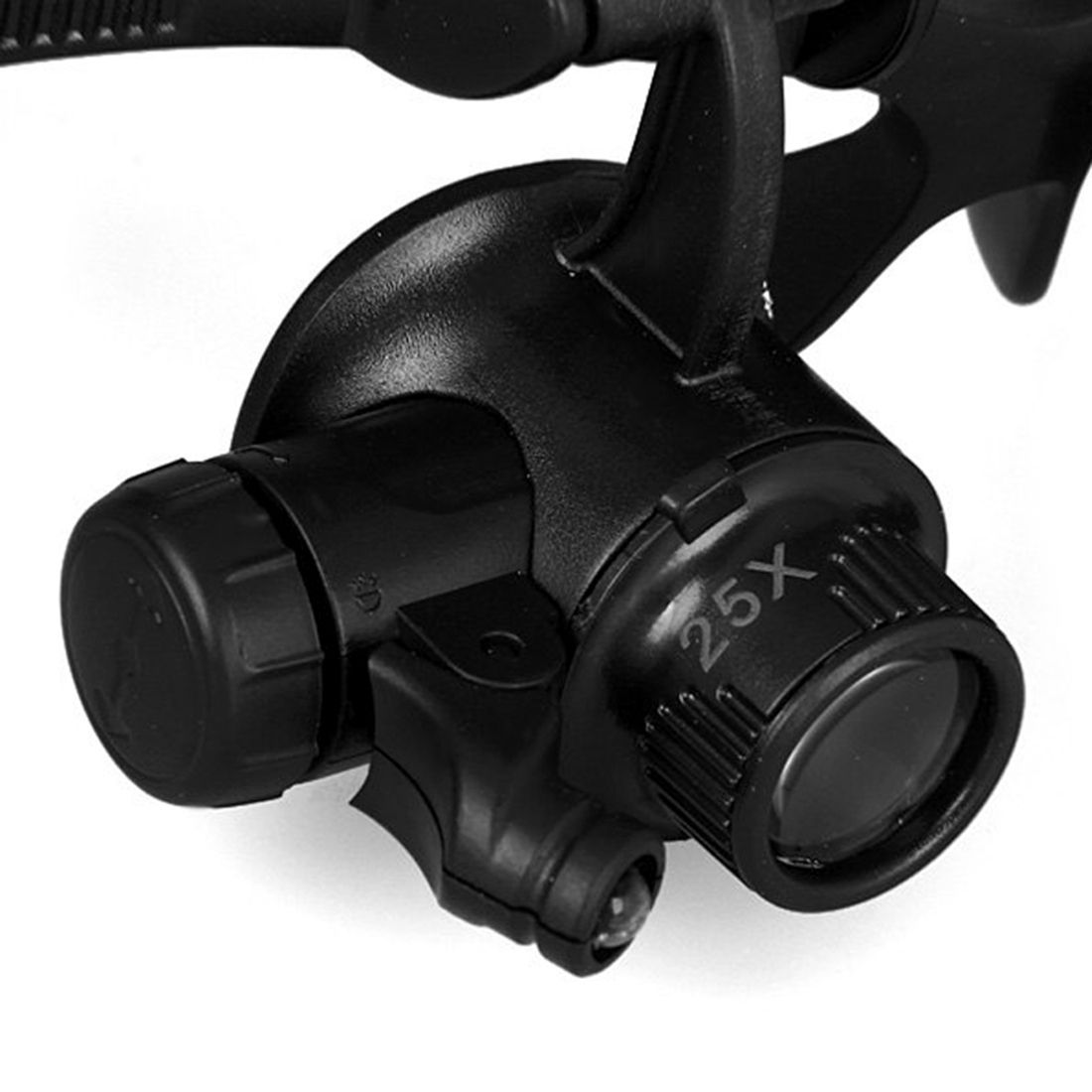 Double Eye Gles Lens Jeweler Watch Repair Head Magnifier With 2 LED Lights