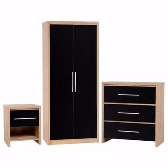 Bricktown Wardrobe With 2 Bed Side Storage  (Lagos Delivery Only)