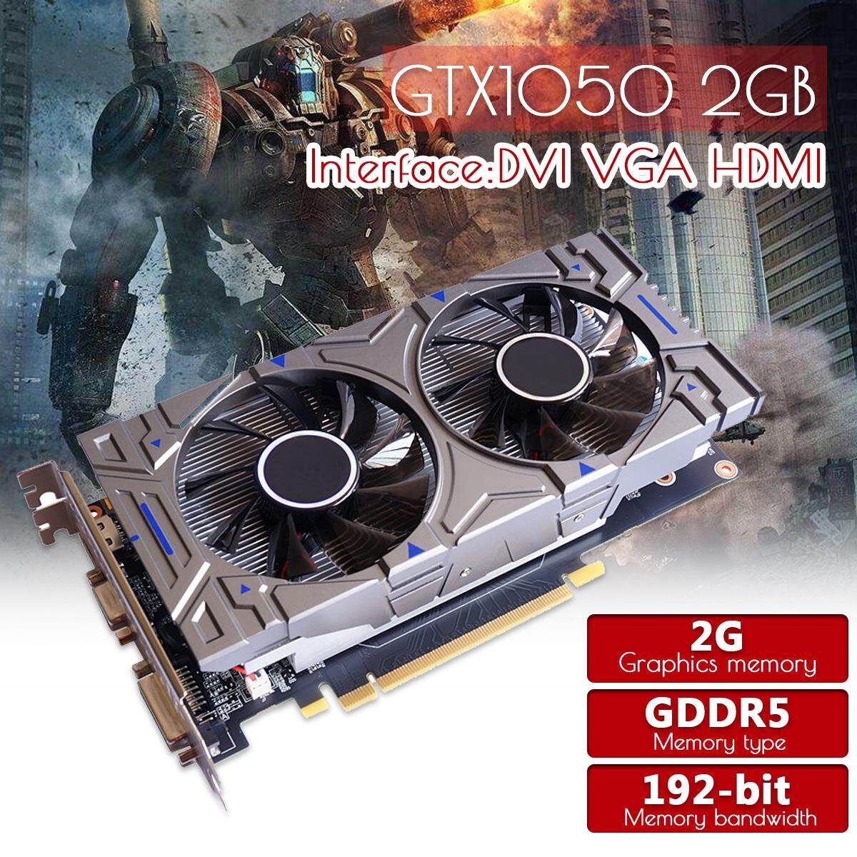 GTX1050 2GB GDDR5 192Bit DirectX11 VGA DVI HDMI Graphics Card For NVIDIA GeForce