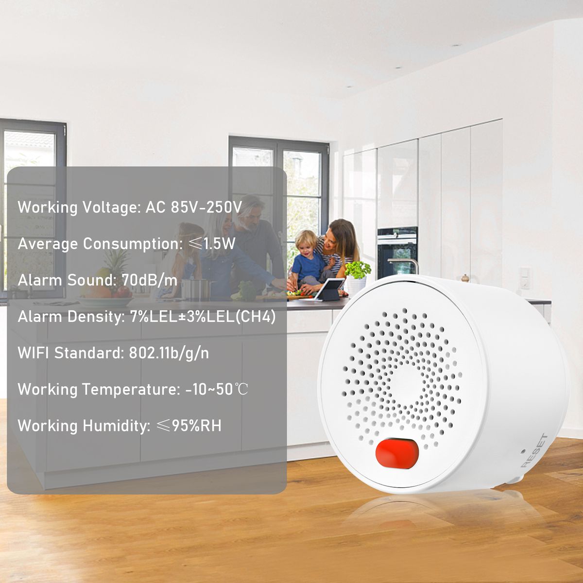 WIFI Combustible Gas Alarm Smart Combustible Gas Detector