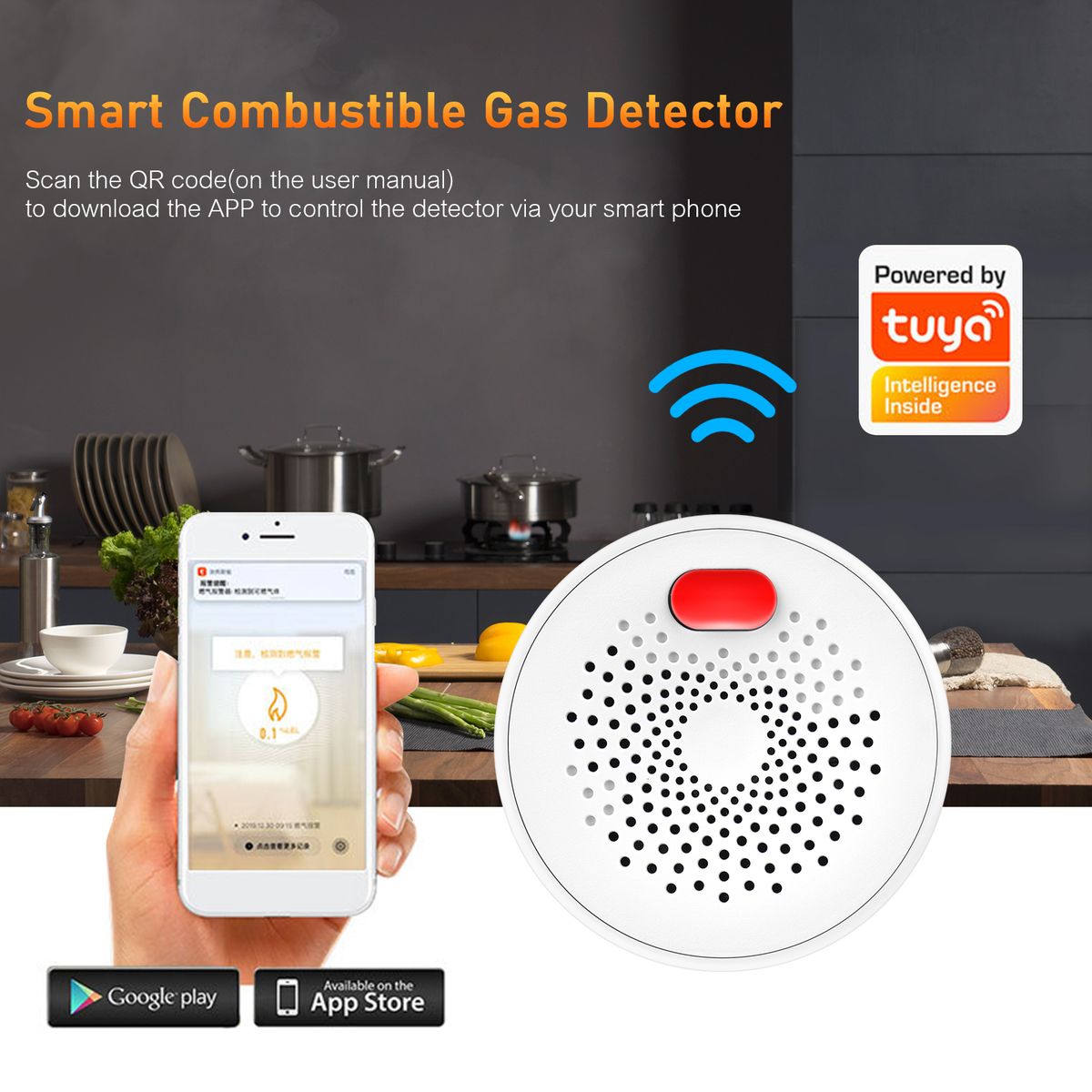 WIFI Combustible Gas Alarm Smart Combustible Gas Detector