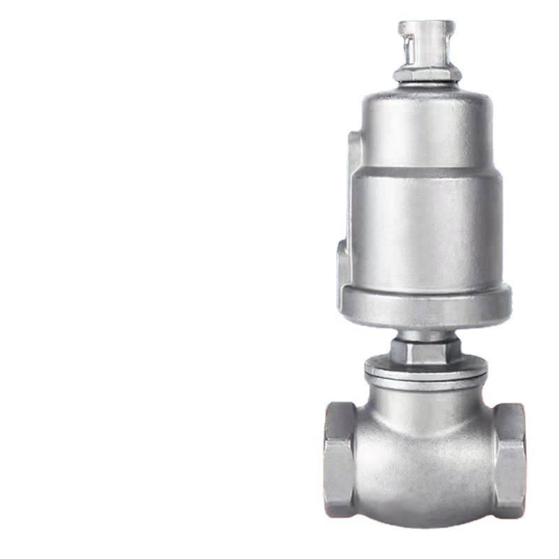 304 Stainless Steel Pneumatic Water Valve Waist Drum Valve T-Type Angle Seat Valve Pneumatic Cut-off Shut-off Valve Dryer Water Valve Heavy Duty