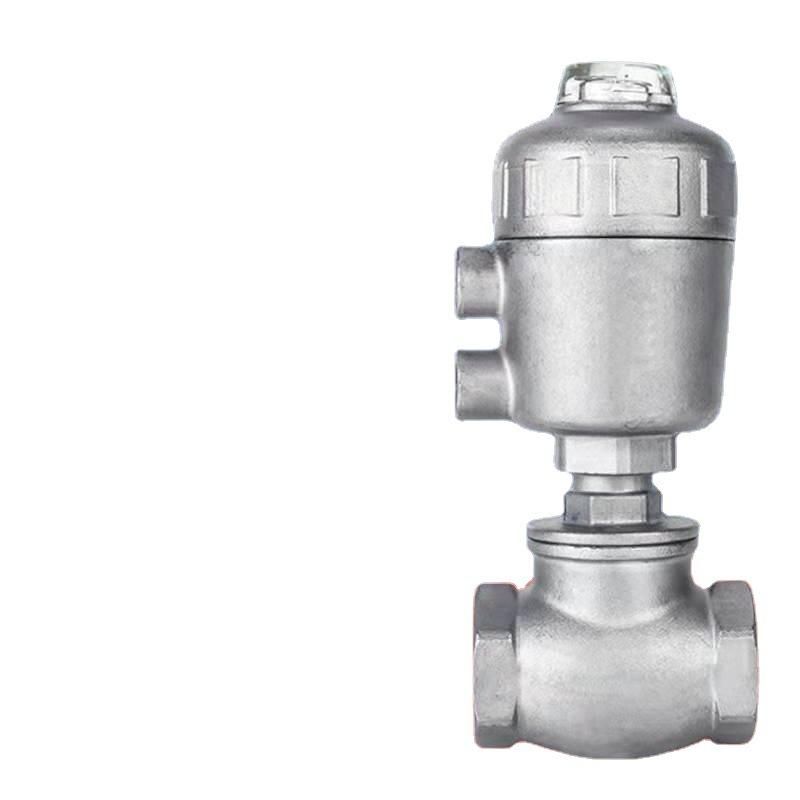 304 Stainless Steel Pneumatic Water Valve Waist Drum Valve T-Type Angle Seat Valve Pneumatic Cut-off Shut-off Valve Dryer Water Valve Heavy Duty