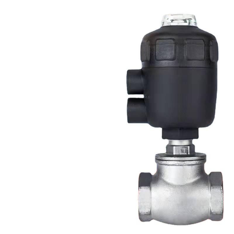 304 Stainless Steel Pneumatic Water Valve Waist Drum Valve T-Type Angle Seat Valve Pneumatic Cut-off Shut-off Valve Dryer Water Valve Heavy Duty