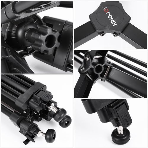 VT-2500 Professional Camera Tripod With Fluid Head 360 Ball