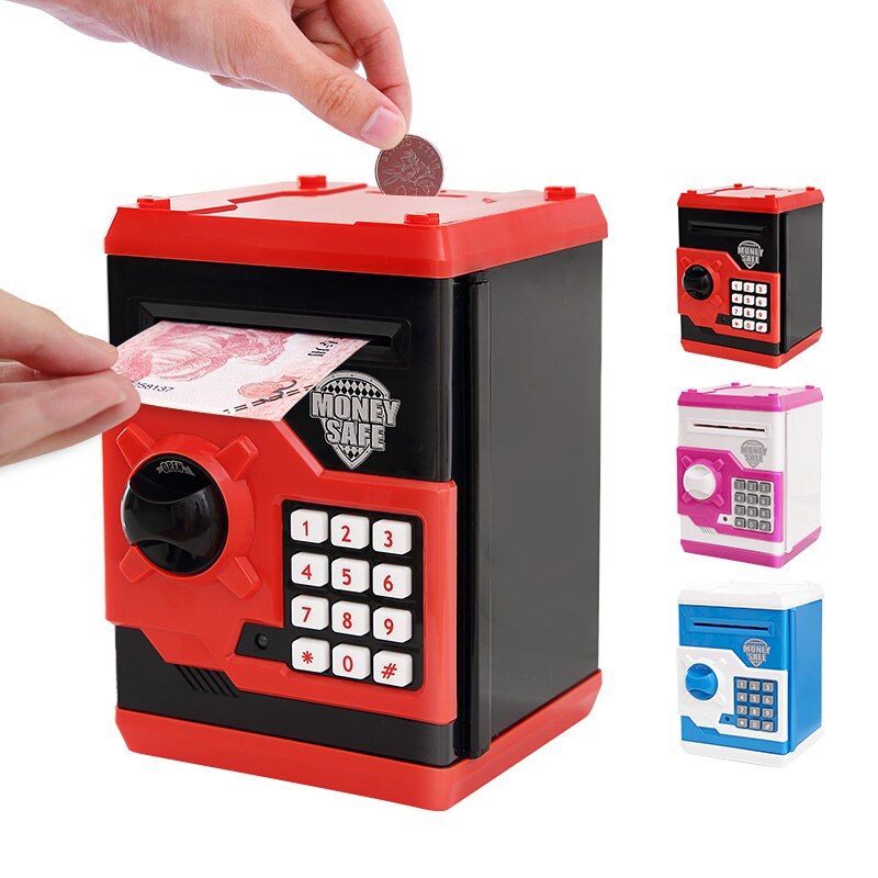 Electronic Piggy Bank Safe Box Money Boxes For Children Digital Coins Cash Saving Safe Deposit Mini ATM Machine Kid Gift ATM-ZH
