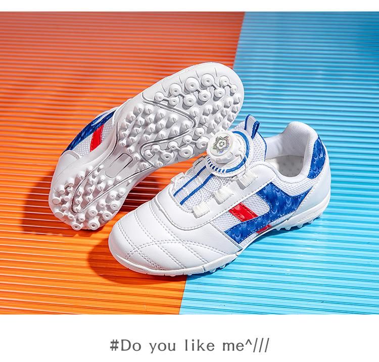 Soccer Shoes Children's Breathable Training Soccer Shoes Blue