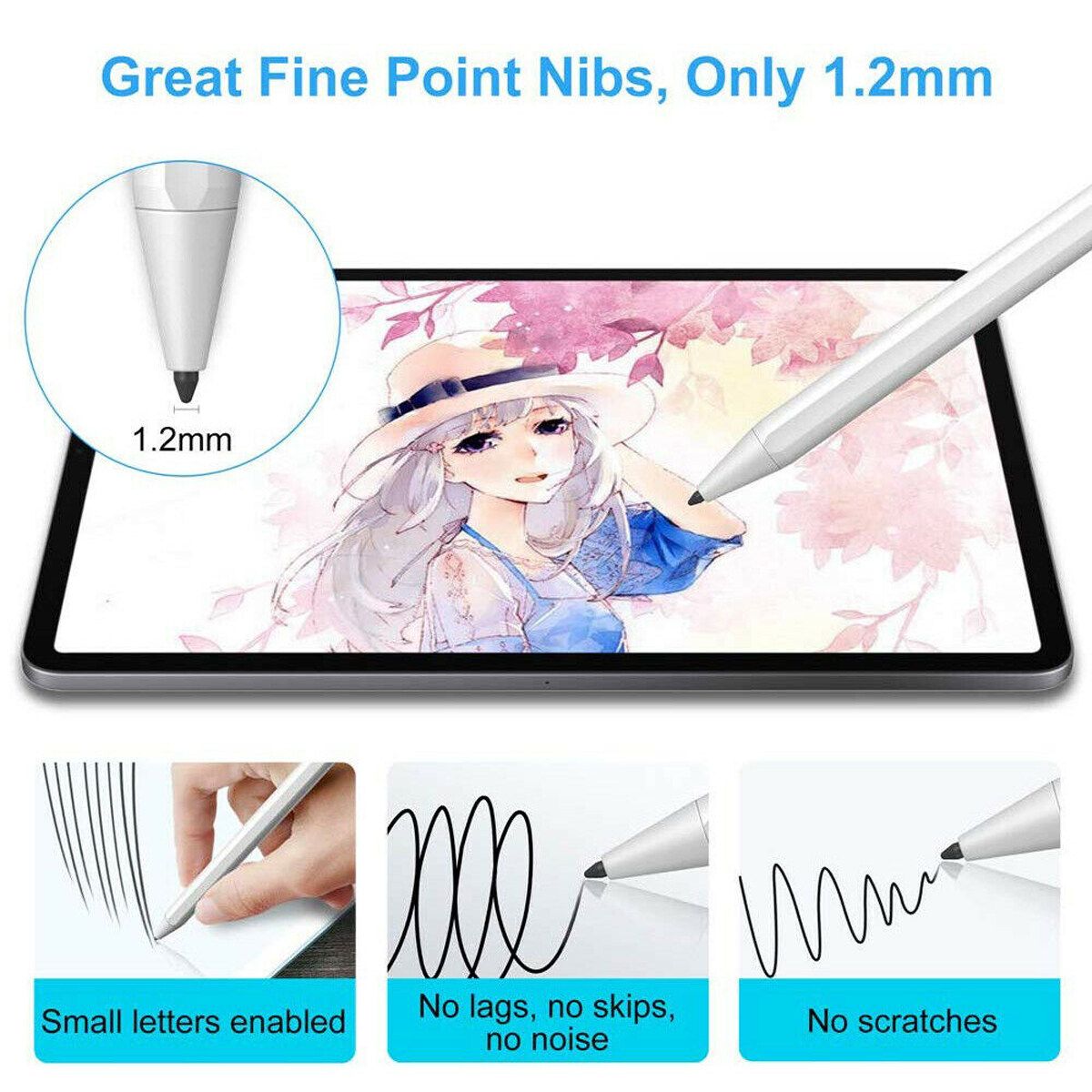Table Active Stylus Pencil Touch Screen Pen For 2018 IPad(6th Gen)/iPad Pro 11/12.9 Inch/Air(3rd Gen) Chili Red