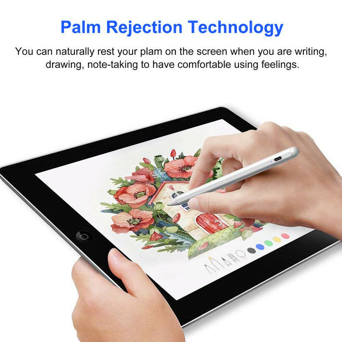 Table Active Stylus Pencil Touch Screen Pen For 2018 IPad(6th Gen)/iPad Pro 11/12.9 Inch/Air(3rd Gen) Chili Red