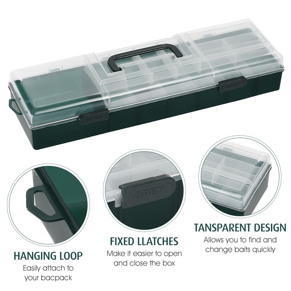 Double Layer Fishing Box Bait Storage Case Fish Lure Storage