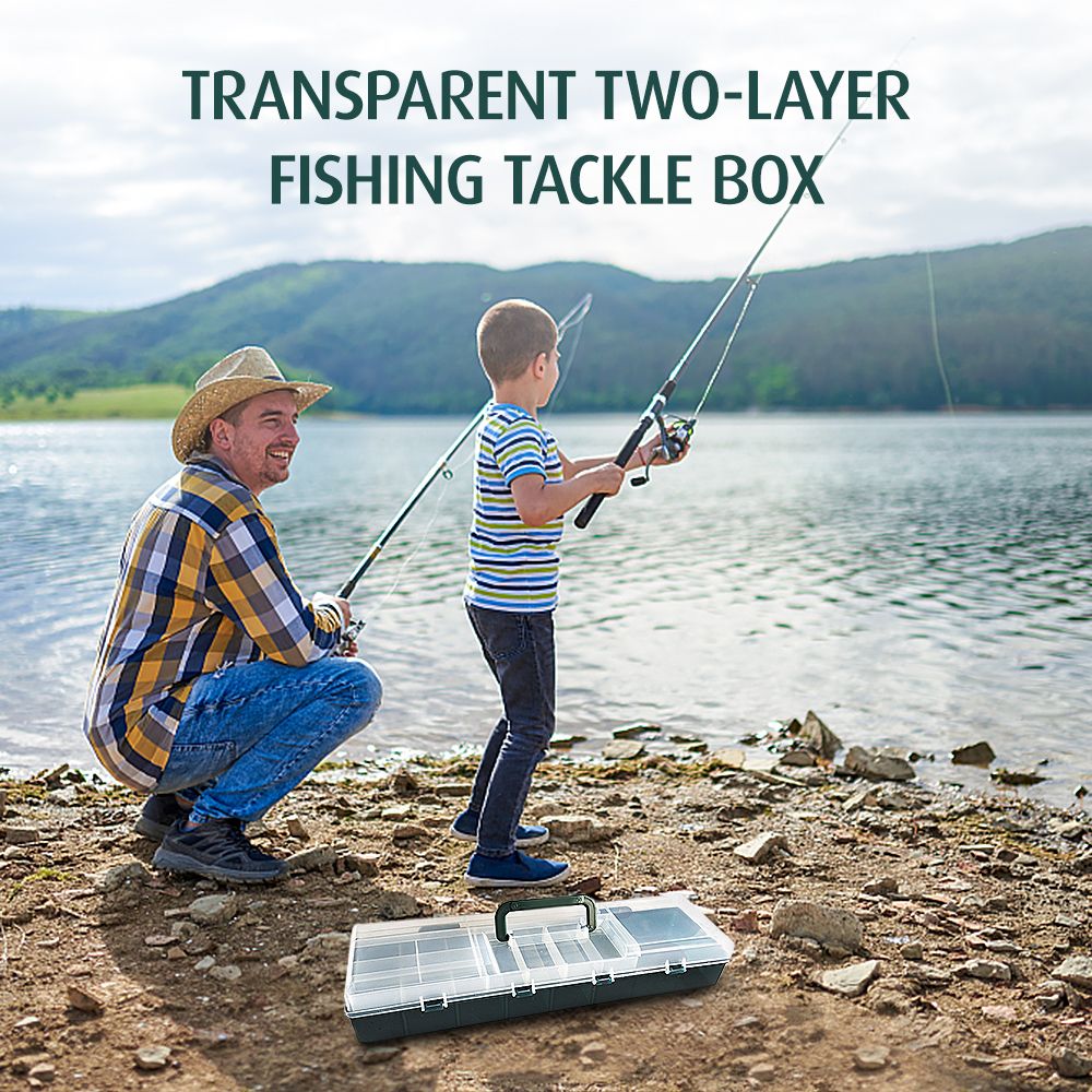 Double Layer Fishing Box Bait Storage Case Fish Lure Storage
