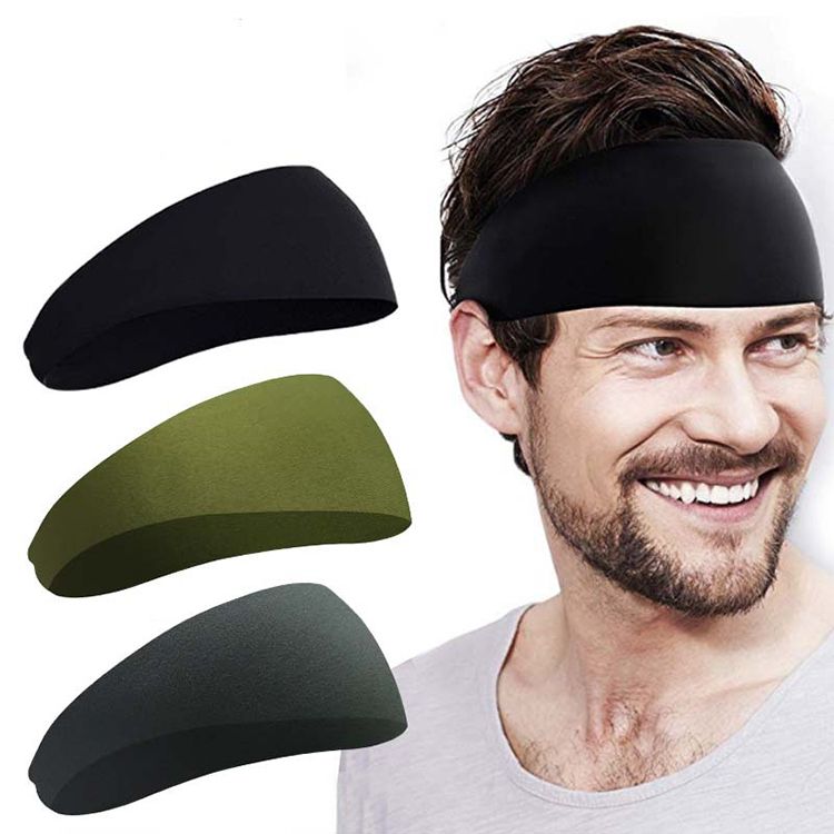 Men's Sports Headband 3Pack Sweat Absorbing Headband Unisex