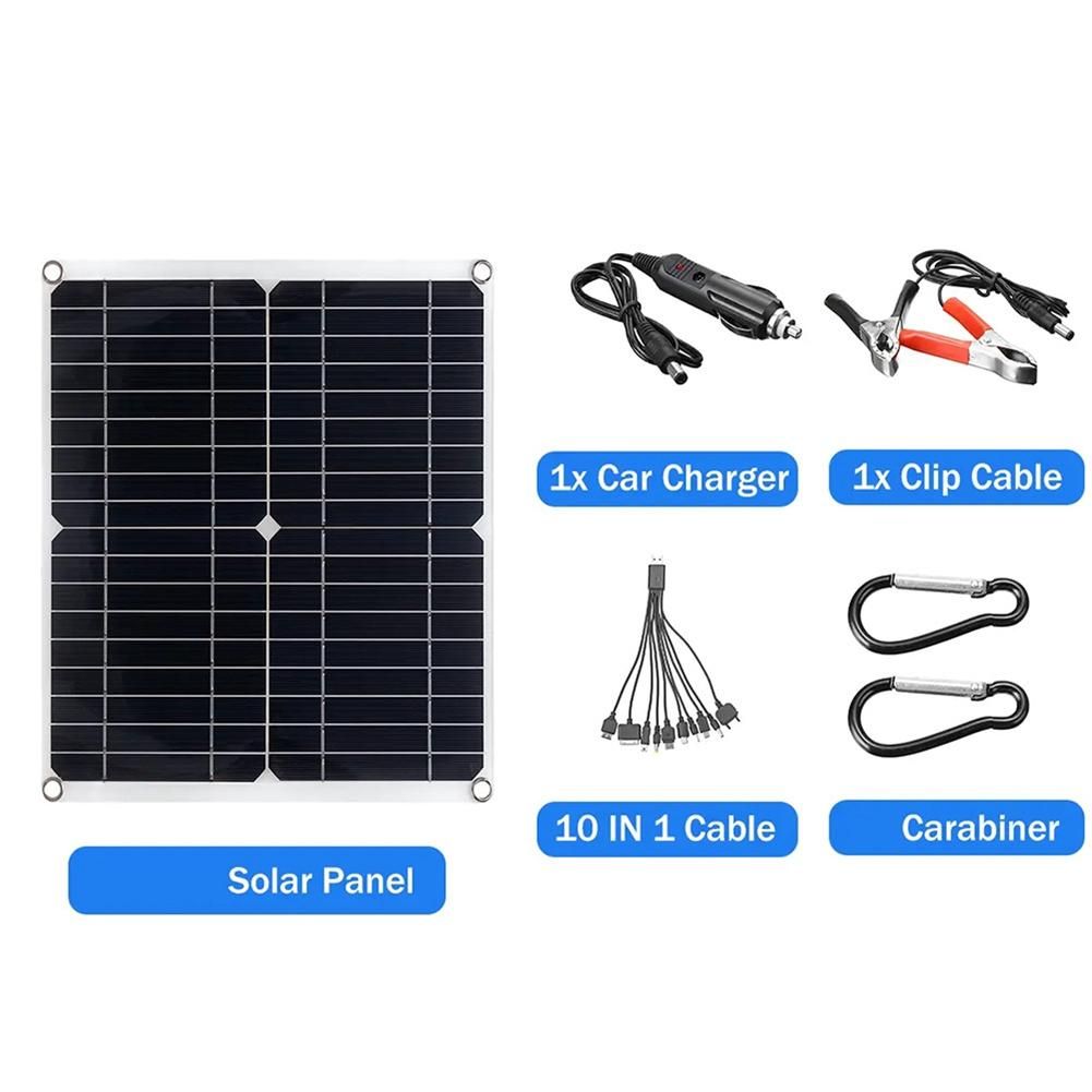 50W Solar Panel 18V Solar Cells Bank Connector Cover with